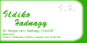 ildiko hadnagy business card